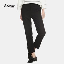 【断码S】艾格冬新品侧边线条纯色直筒裤E154图片