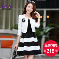 杭依阁连衣裙春秋款2016新款女装韩版修身碎