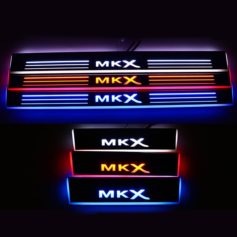 led流光迎宾踏板灯门槛条适用于林肯 mkc mkz mkx 领航者踏板灯