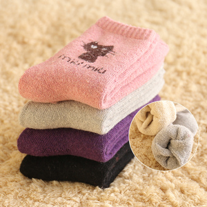加厚加绒纯棉羊毛袜
