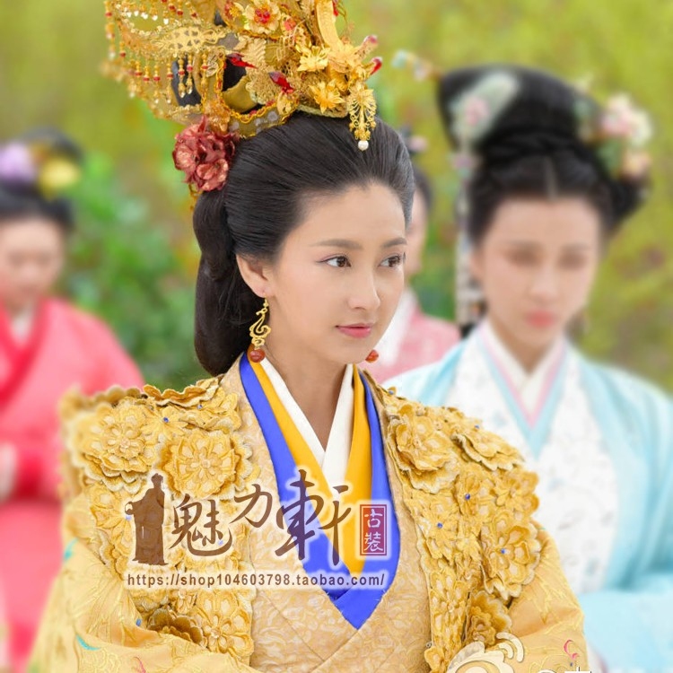 影视剧古装服装定制华丽拖尾皇后服装思美人楚怀王同款斓曦服装
