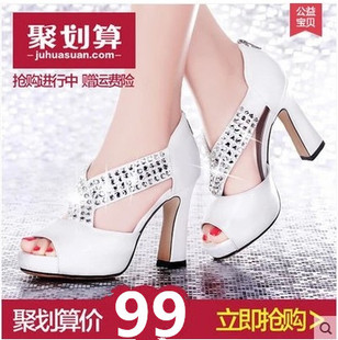 意尔康女<em>凉鞋</em>2015夏季新款防水台鱼嘴高跟鞋