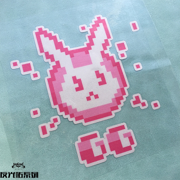 tlp反光车贴 守望先锋喷漆涂鸦周边dva 笔记本贴行李箱贴玻璃贴