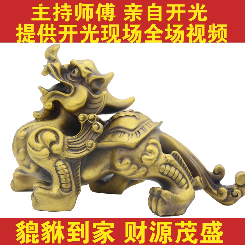 开光纯铜貔貅摆件 大号一对 招财旺运镇宅辟邪化煞客厅店铺饰品