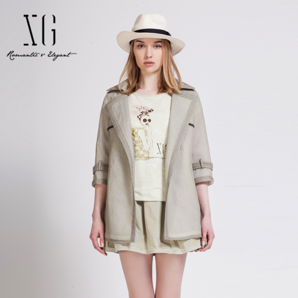 正品女<em>风衣</em> 新款 <em>女装</em> <em>2015秋装 风衣外套</em>XA3