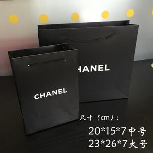 小时代新款黑色高档香奈儿专柜精品包装袋手提礼品袋chanel现货