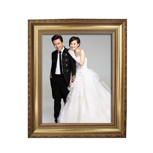 全家福相框高档复古金色婚纱相框16寸24寸30寸40寸框欧式油画相框