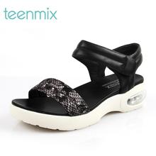 Teenmix/天美意夏季专柜同款时尚休闲女凉鞋6YJ08BL6图片