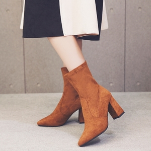 欧美尖头短靴女