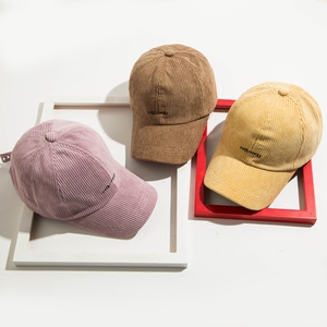 情侣灯芯绒鸭舌帽