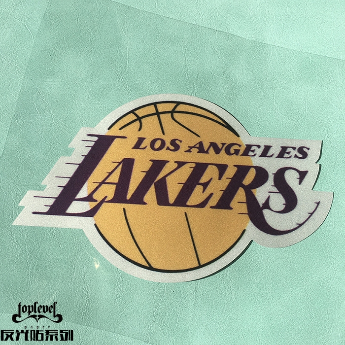 tlp反光车贴 nba湖人队logo标志队标防水 玻璃贴冰箱贴装饰贴