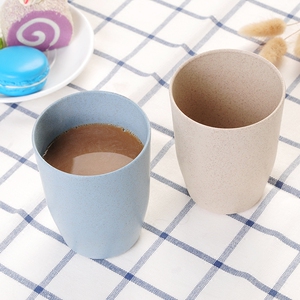 简约麦秆圆形漱口杯