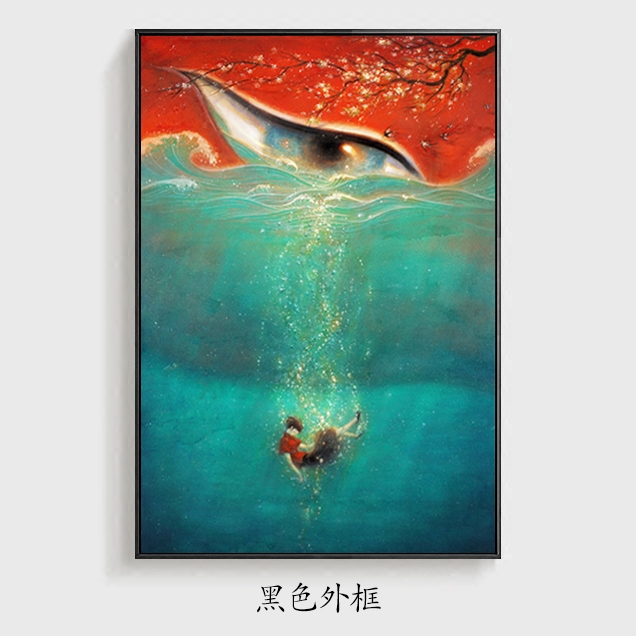 美森映象大鱼海棠 装饰画电影海报音乐封面版玄关挂画