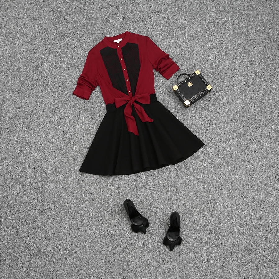 魅力与幻想欧洲站2016春装新款单排扣收腰系