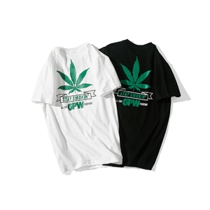 青年树叶印花短袖