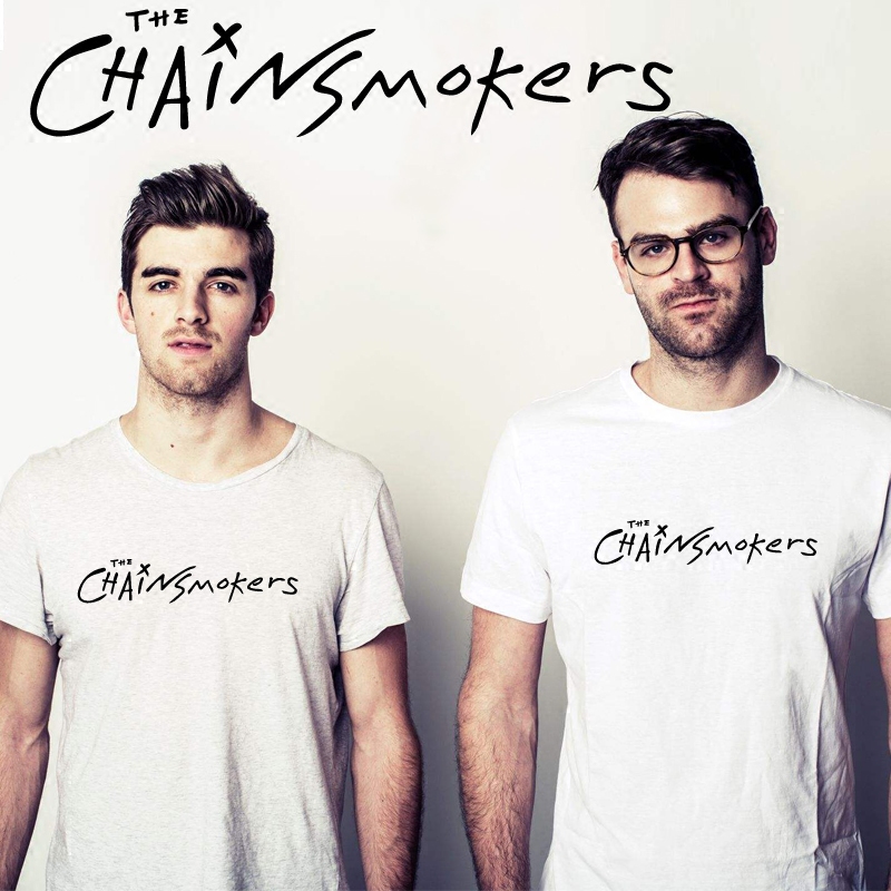 yaocok the chainsmokers烟鬼组合潮牌休闲短袖t恤 roses短袖t恤