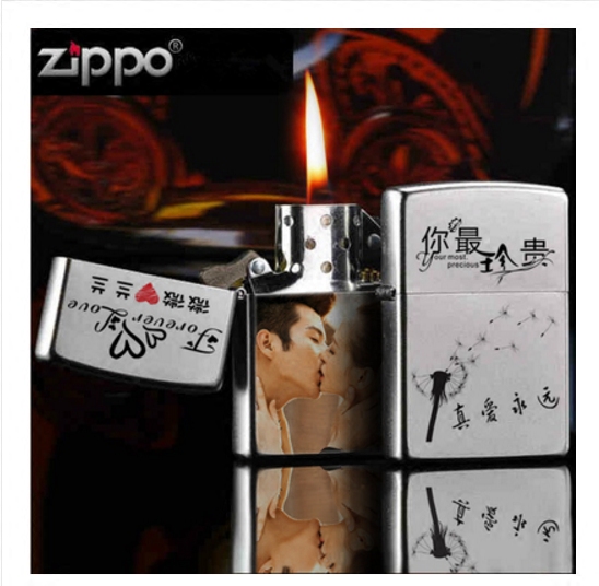 diy zippo打火机刻照片