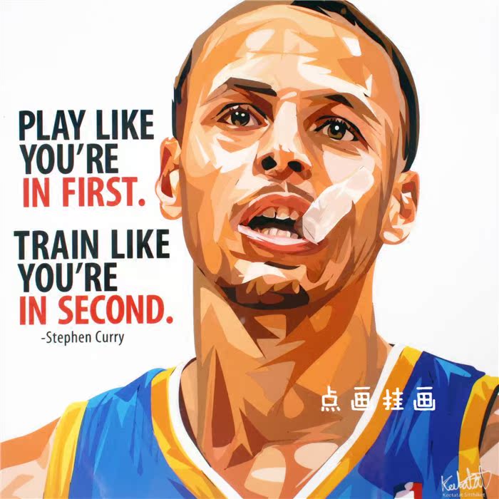 现代科比库里詹姆斯nba球星挂画装饰画客厅酒吧宿舍挂画海报包邮