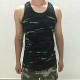 武仓夏季虎斑体能训练服背心男无袖健身运动军迷彩特战速干衣
