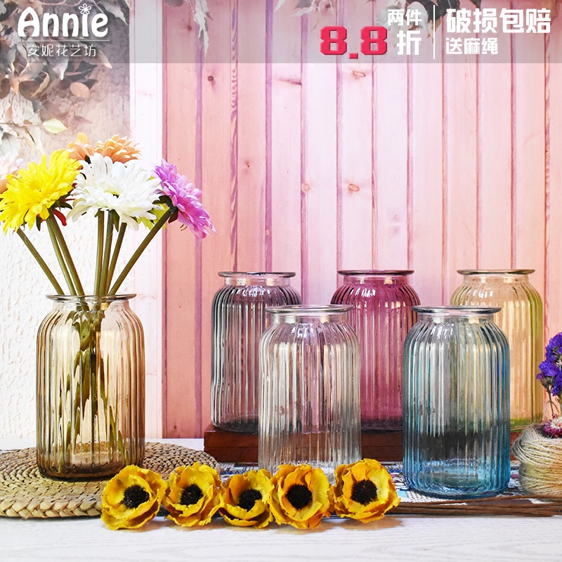 正品打折透明玻璃花瓶套装欧式客厅摆件插花花器干花水培富贵竹花瓶特大号 原价9.80元 现价4.90元包邮抢购专卖店品牌专卖