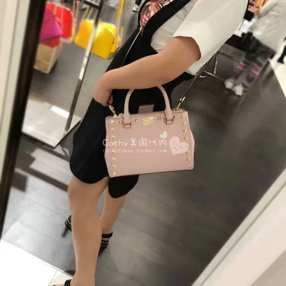 cathy美国正品代购michael kors mk新款铆钉杀手包小号女士手提包