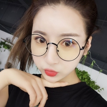 防蓝光防紫外线眼镜近视眼镜韩版 平面镜复古文艺范 圆形眼矩信款