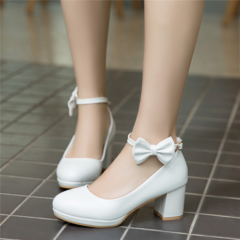 韩版蝴蝶结儿童公主鞋小女孩女童高跟鞋礼服单鞋 童鞋