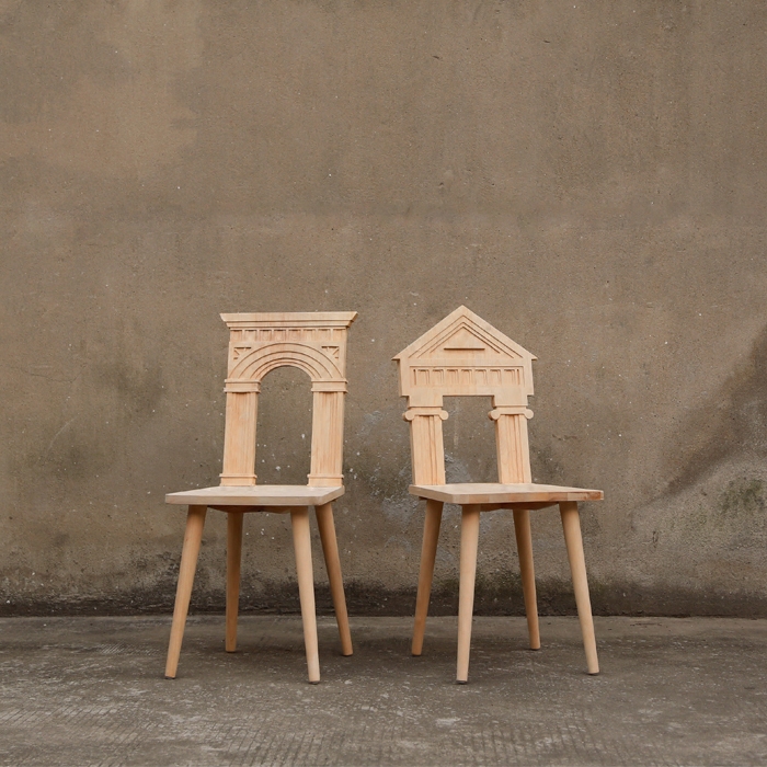 北欧手工打造餐椅纯实木创意建筑休闲椅/无现货需预定