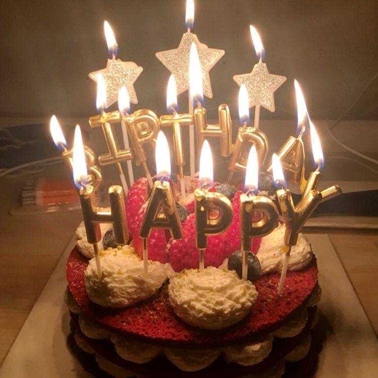 创意生日快乐蜡烛套餐皇冠五角星爱心周岁蜡烛派对蛋糕装饰包邮