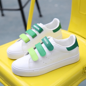 韩版百搭魔术贴小白鞋