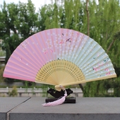 女扇折扇工艺品礼品扇中国风淑女扇中国特色文化扇艺丝绸扇真丝扇