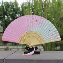 女扇折扇工艺品礼品扇中国风淑女扇中国特色文化扇艺丝绸扇真丝扇
