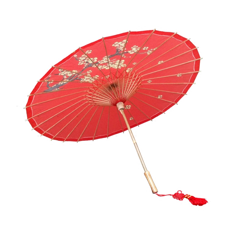 分水油纸伞红色梅花装饰伞防雨古风伞结婚红伞