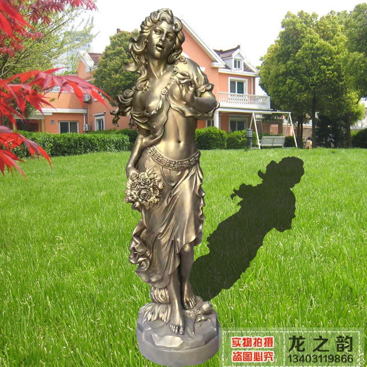 吹拉弹唱音乐女神玻璃钢雕塑西方女神四季女神欧式酒吧小区景观