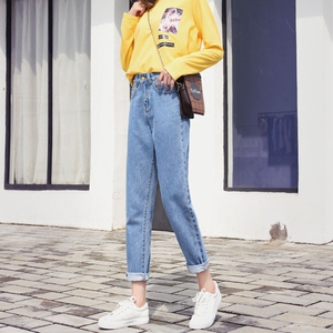 哈伦牛仔裤加绒