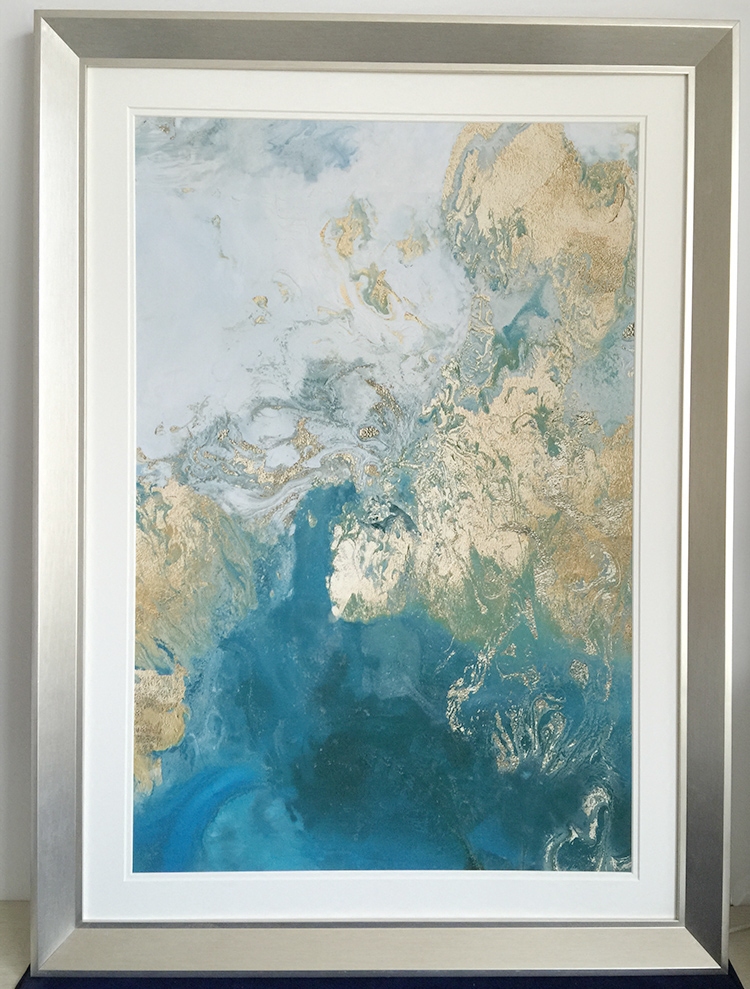 进口原版美式装饰画 芯 抽象画现代简约客厅玄关走廊挂画 海洋