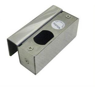 冲冠门禁电插锁门夹锁套上下无框玻璃门锁夹电控锁大号不锈钢夹子