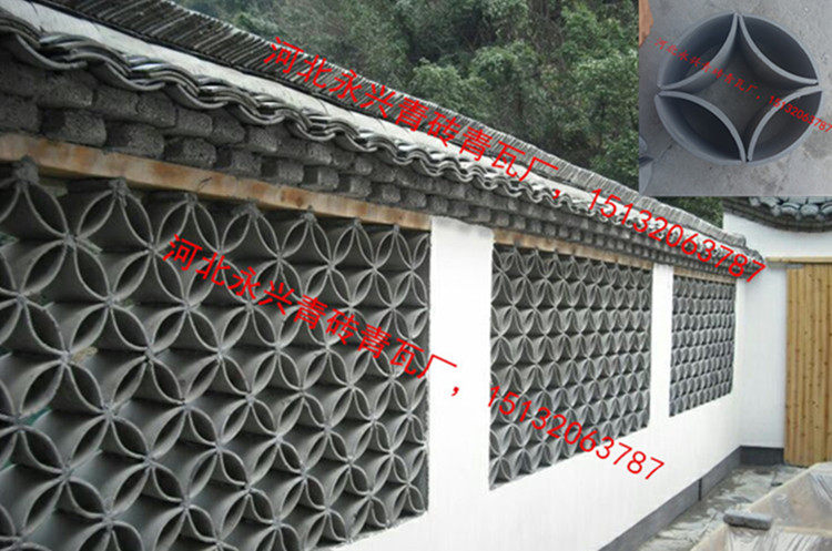 小瓦墙造型,瓦片砌花墙,用瓦做的造型图片(第3页)_大山谷图库