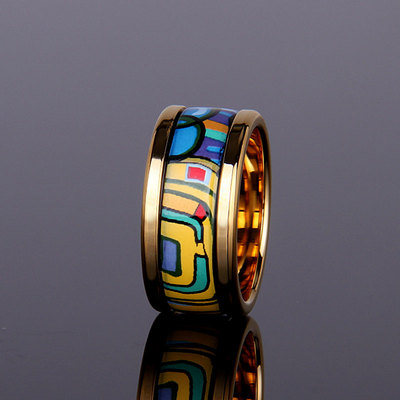 彩环珐琅彩戒指指环女士饰品景泰蓝手工戒指情人节生日情人节礼物