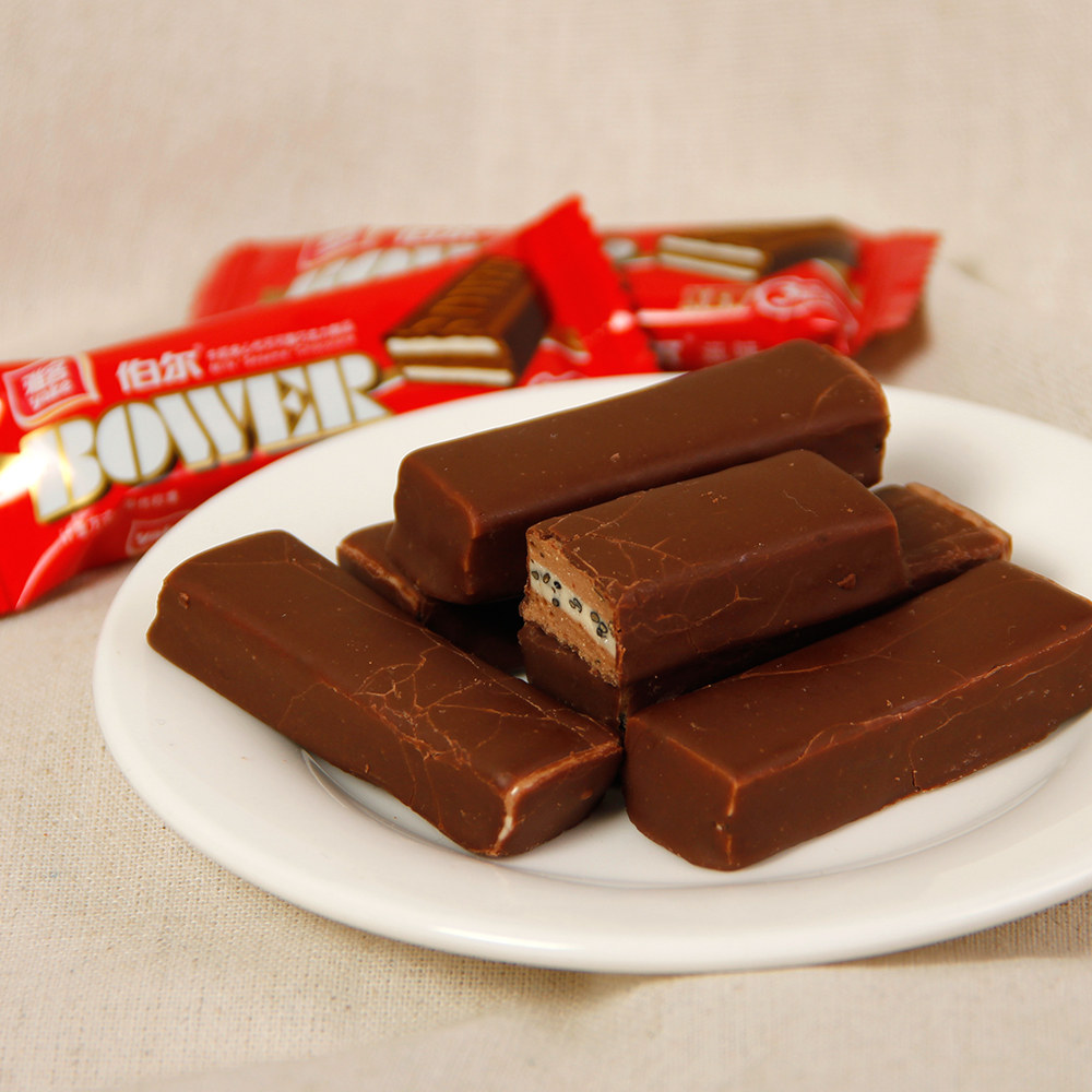 【秋和】雅客伯尔牛奶夹心巧克力糖果零食结婚喜糖批发500g