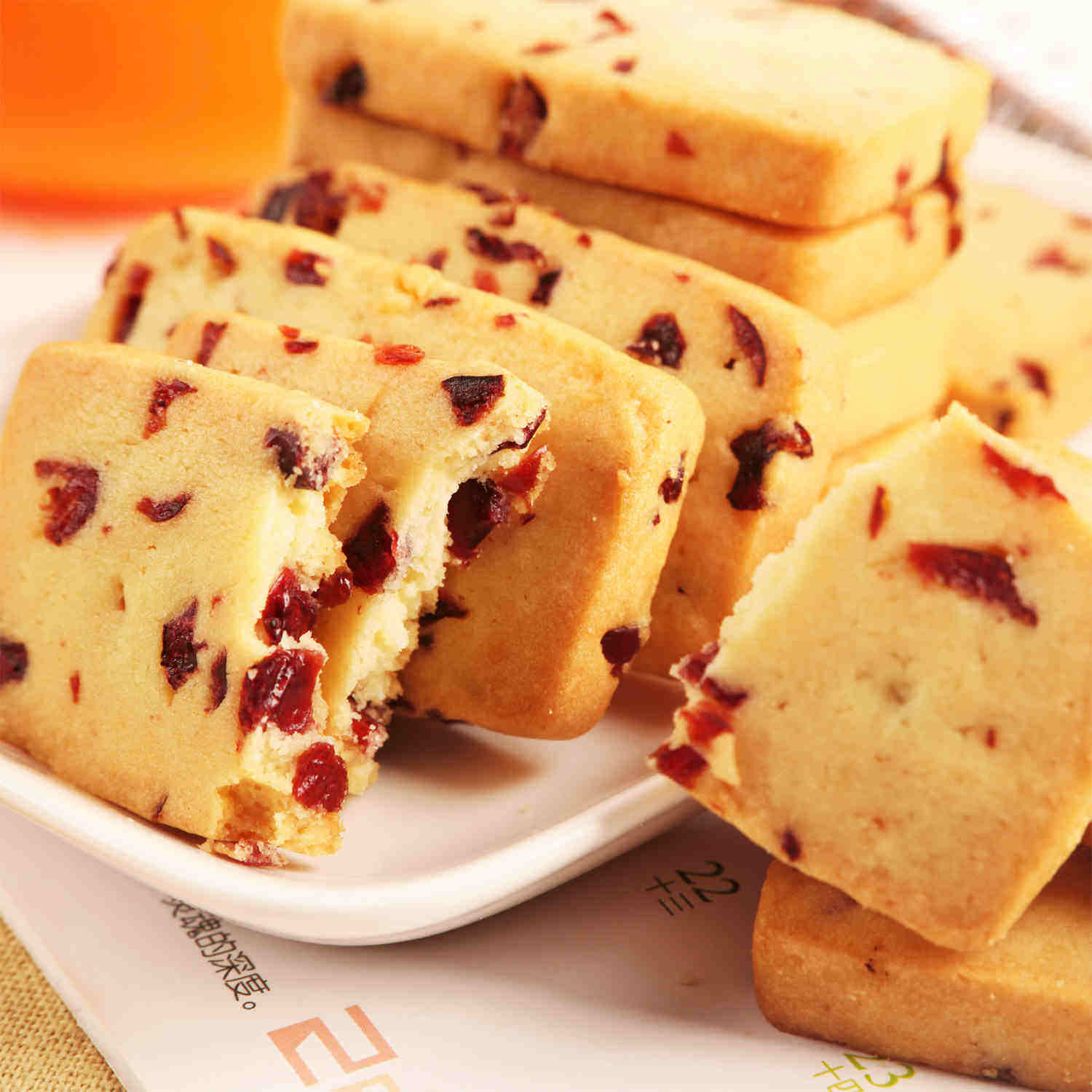 【天猫超市】卜珂 蔓越莓曲奇饼干200g/袋 饼干糕点休闲零食品