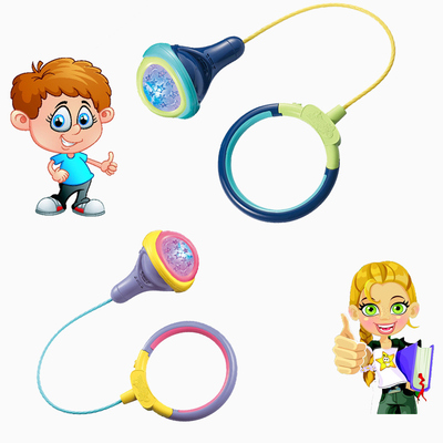 儿童闪光跳跳球成人健身减肥球qq炫舞蹦蹦球旋转跳环圈单脚甩球