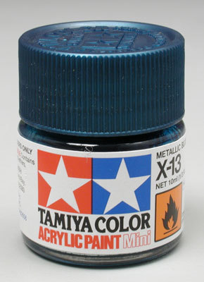 钢铁苍穹 tamiya 田宫水性漆 x13 x-13 金属蓝色 10ml