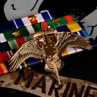 usmc美國海軍陸戰隊特戰司令部資格章馬騷客marsoc章軍迷金屬徽章