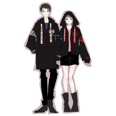 原创设计情侣装森女部落秋季原宿bf风短外套学生2017秋装新款女装