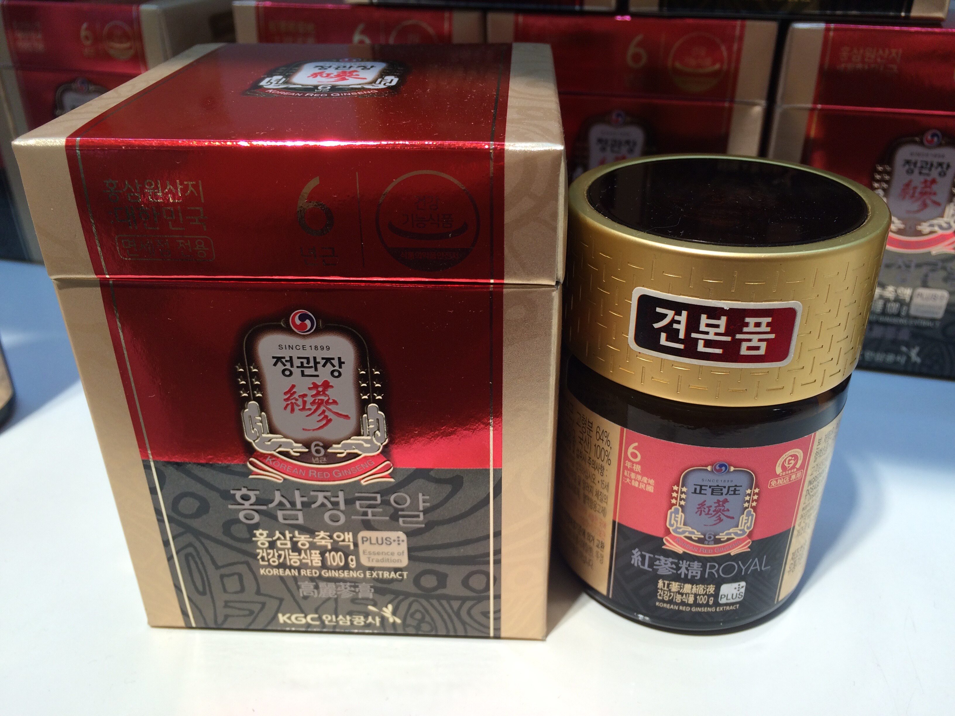 韩国太阳的后裔正官庄6年根高丽参红参精浓缩液膏便携装30包10ml代购