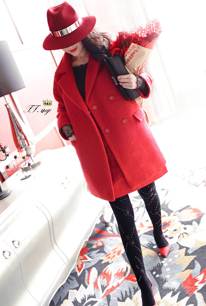 5折微瑕!全手工蕾丝花朵加厚压力瘦腿袜 连裤袜 新娘打底袜