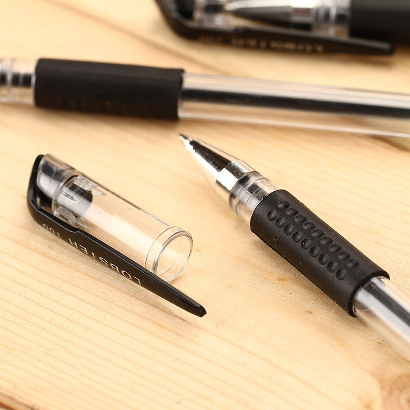 中性笔批发包邮办公用品文具水性笔韩国款0.5子弹头笔芯黑签字笔