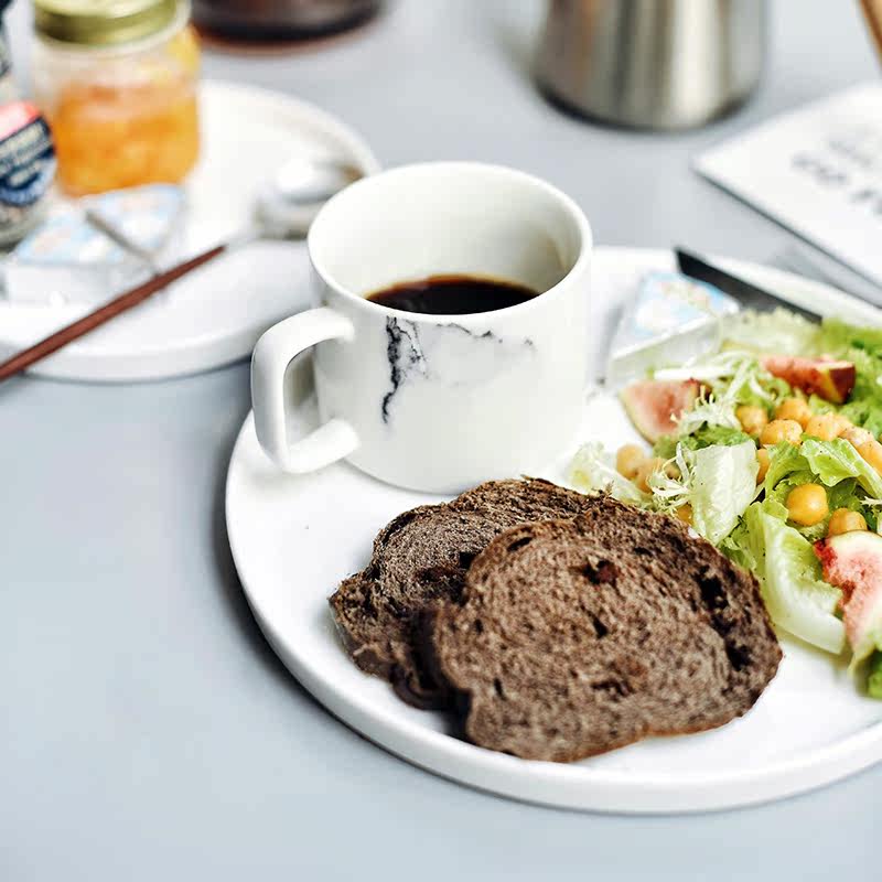 创意西餐盘牛排盘子菜盘陶瓷早餐盘碟子点心盘北欧盘子圆形骨瓷盘