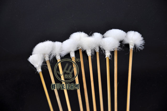 天艺牌扬州纯手工制作掏耳采耳工具套装双头细鹅毛棒耳扒单根